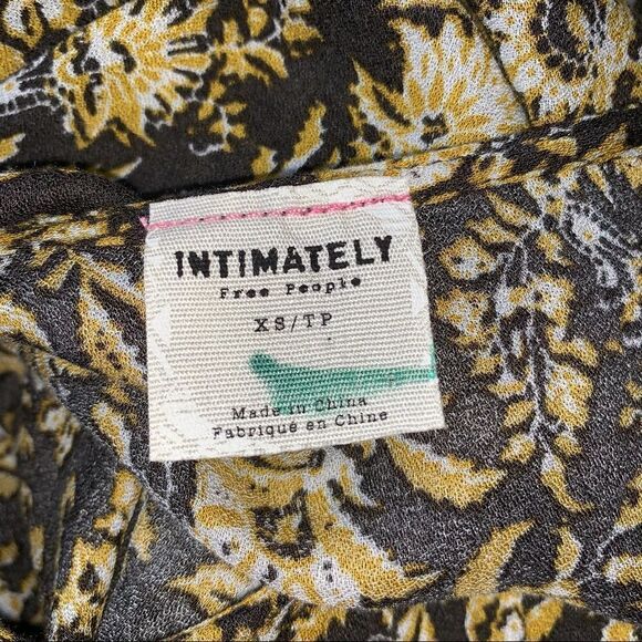 Intimately Free People Gold Paisley Tunic Top XS‎ - Picture 3 of 3